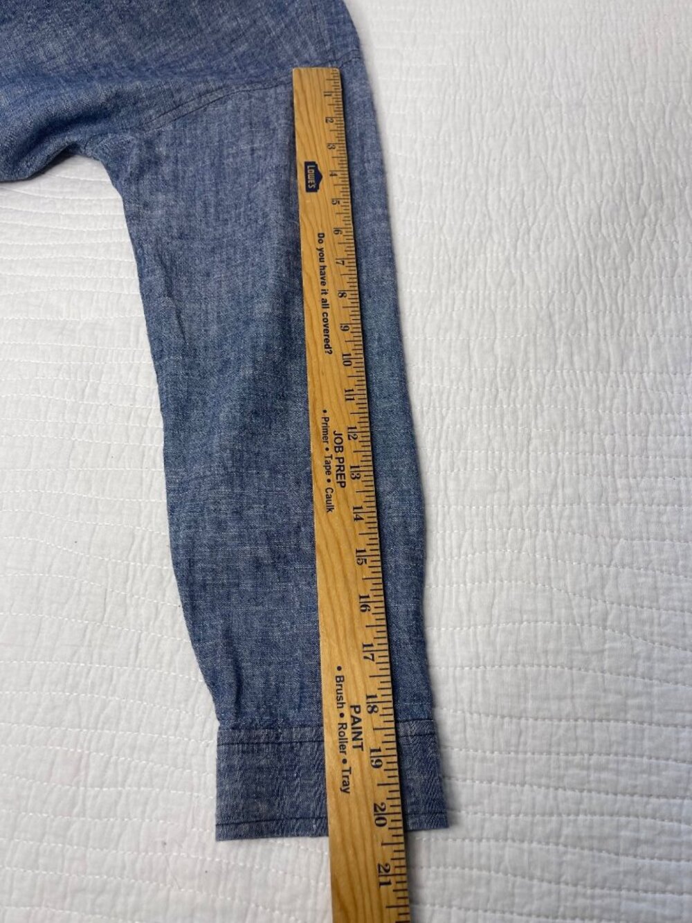Eileen Fisher Blue Button-Down Linen Shirt - Picture 7 of 9